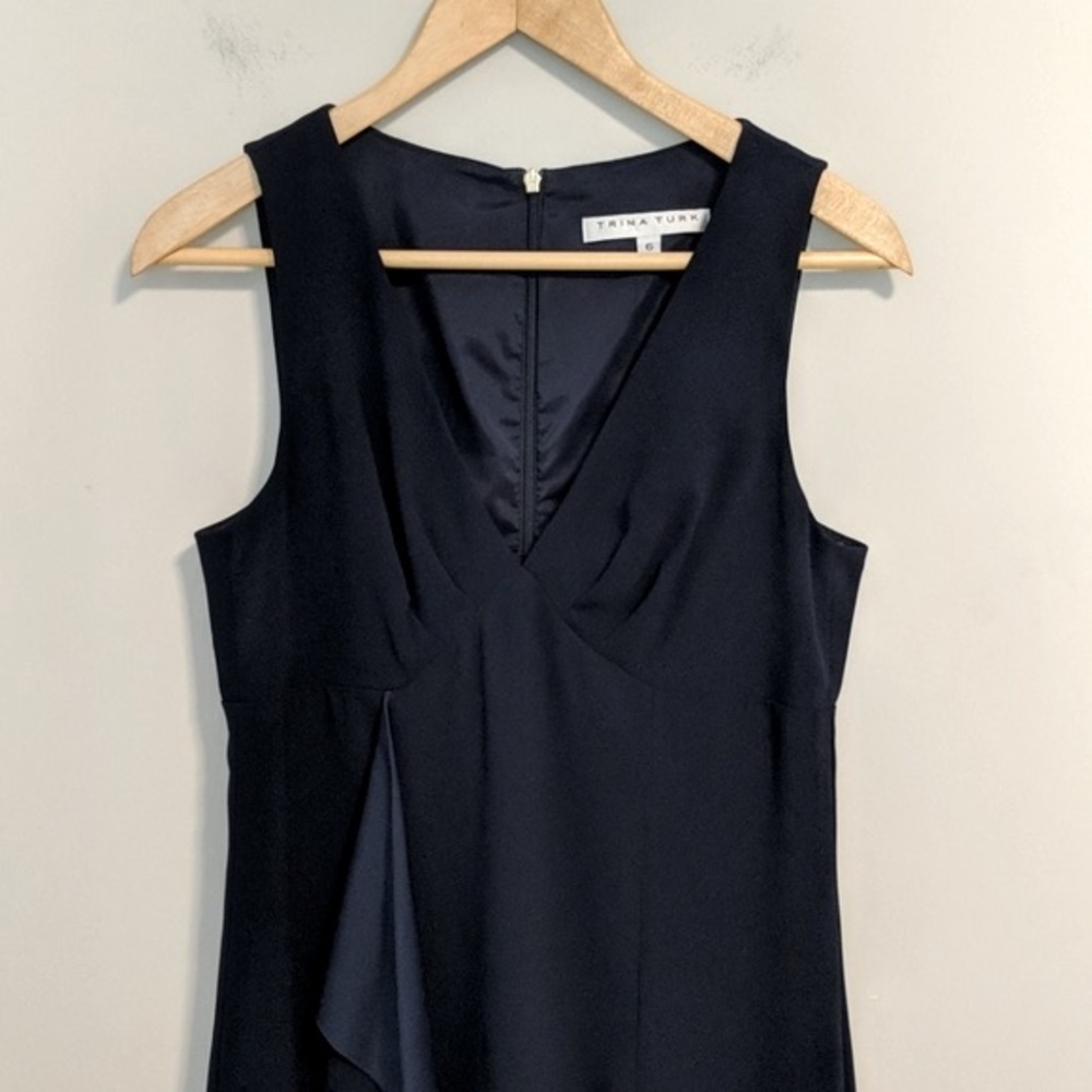 NWOT Trina Turk Navy navy blue sleeveless long dress summer chic size 6